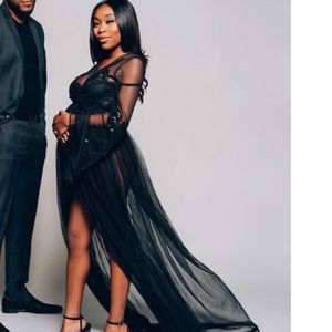 Beautiful Black Dress; Perfect for Maternity Shoot